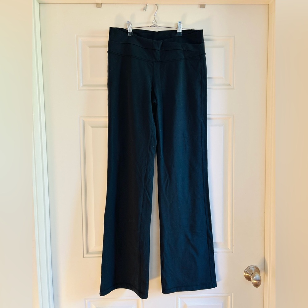 LULULEMON WIDE LEG ASTRO PANT YOGA LEGGINGS CROSSOVER WAISTBAND SIZE 10